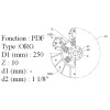 Disque Embrayage PDF 250mm (1-1/8 )