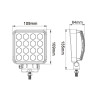 Phare de travail à LED Interférence: Classe 3, 2880 Lumens, 10-30V