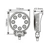 LED work light. Class 1, 1840 Lumens, 10-30V.