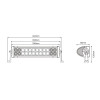 Right LED Bar 410mm, 4200 Lumens, 10-30V