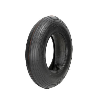 Tyre and tube 3.50-8, 4 Ply, straight valve