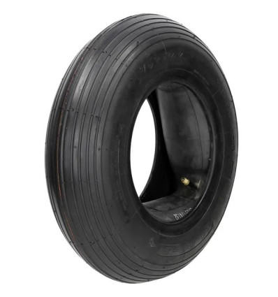 Tyre and tube 4.00-4, 4 Ply, bent valve