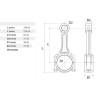 Bielle Moteur A4.203, AD4.203, AD3.152 - 298mm