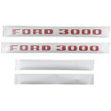 Autocollant Ford 3000 Fond Transparent