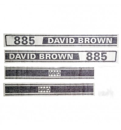 Kit Autocollant David Brown 885 Noir & Blanc