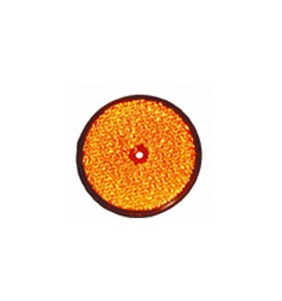 Round reflective plaque- Orange