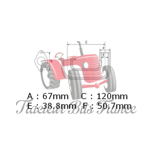 Pince d'échappement 92mm 10mm de diamètre - Quality Tractor Parts - 51202