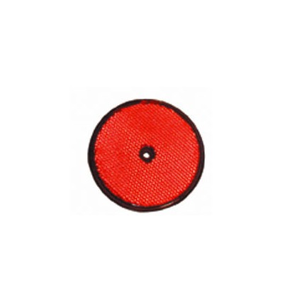 Round reflective plaque - Red 86mm