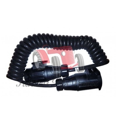 Cable Trailer M/F 13 Pin Curly,8 core,1.5/3m