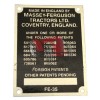 FE35 Commission Plate 16 patent numbers