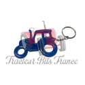 Porte clés tracteur bleu - Fait Main - En résine