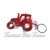 Handmade Resin Tractor Keyring - Red