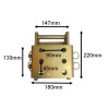 Adaptateur de hauteur d'attelage - "Petit" 220mm